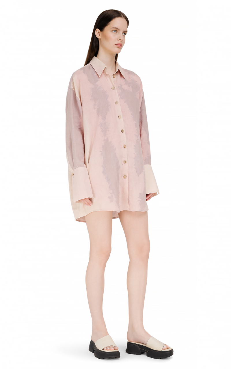 Set Muskat pattern (shirt and crop top) 5842736-735-112 Pink - TAGO