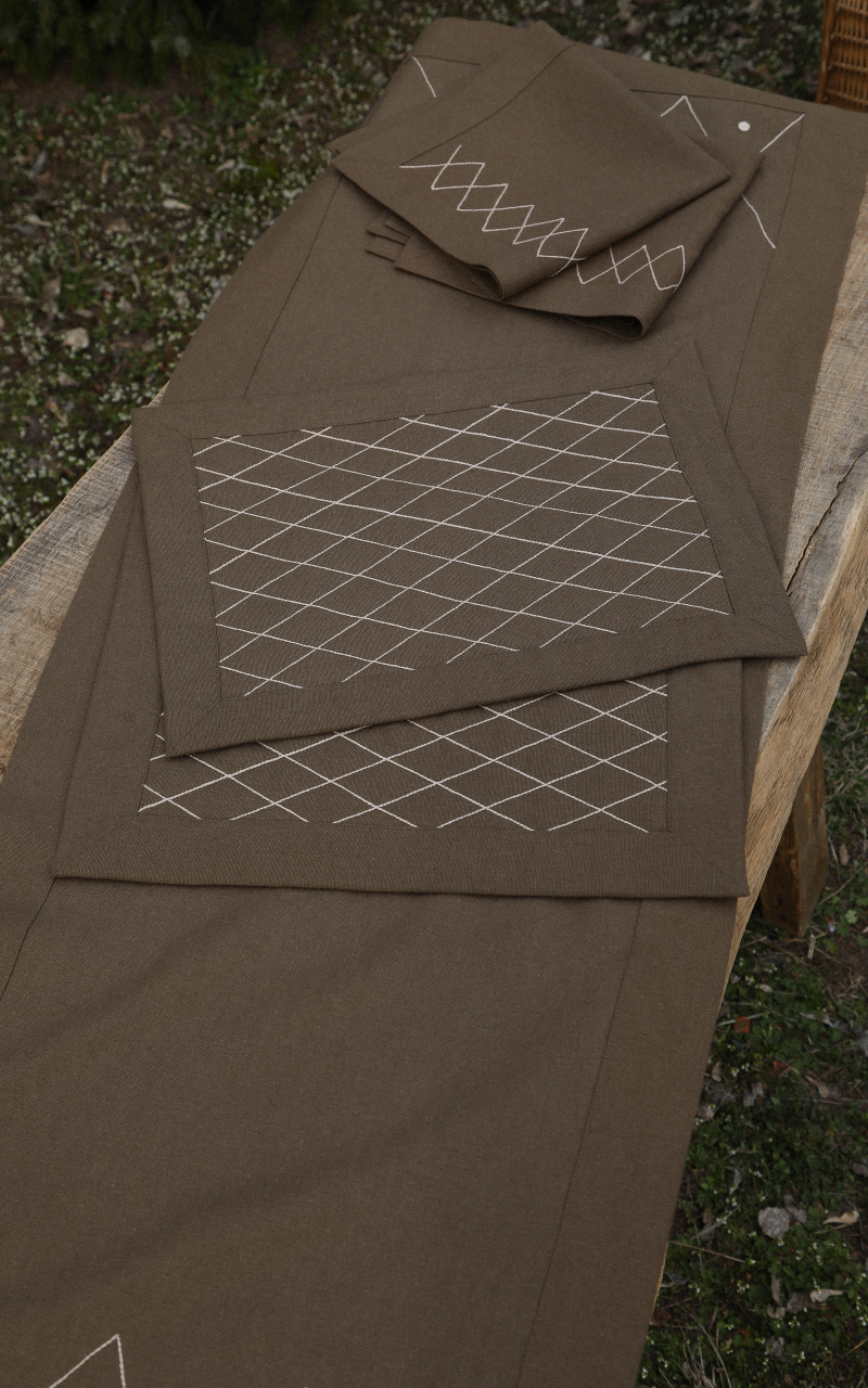 placemat SOWED FIELD 5382855-735-112 Grey - TAGO